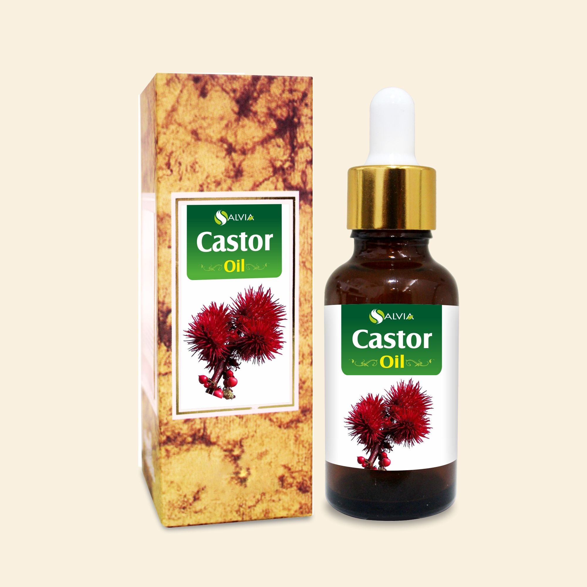 Salvia Natural Carrier Oils,Dry Skin,Moisturizing Oil Castor Oil (Ricinus communis) 100% Natural Carrier Oil